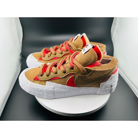 Nike Blazer Low x Sacai British Tan British Tan DD1877-200 Sz 4 - Picture 7 of 7